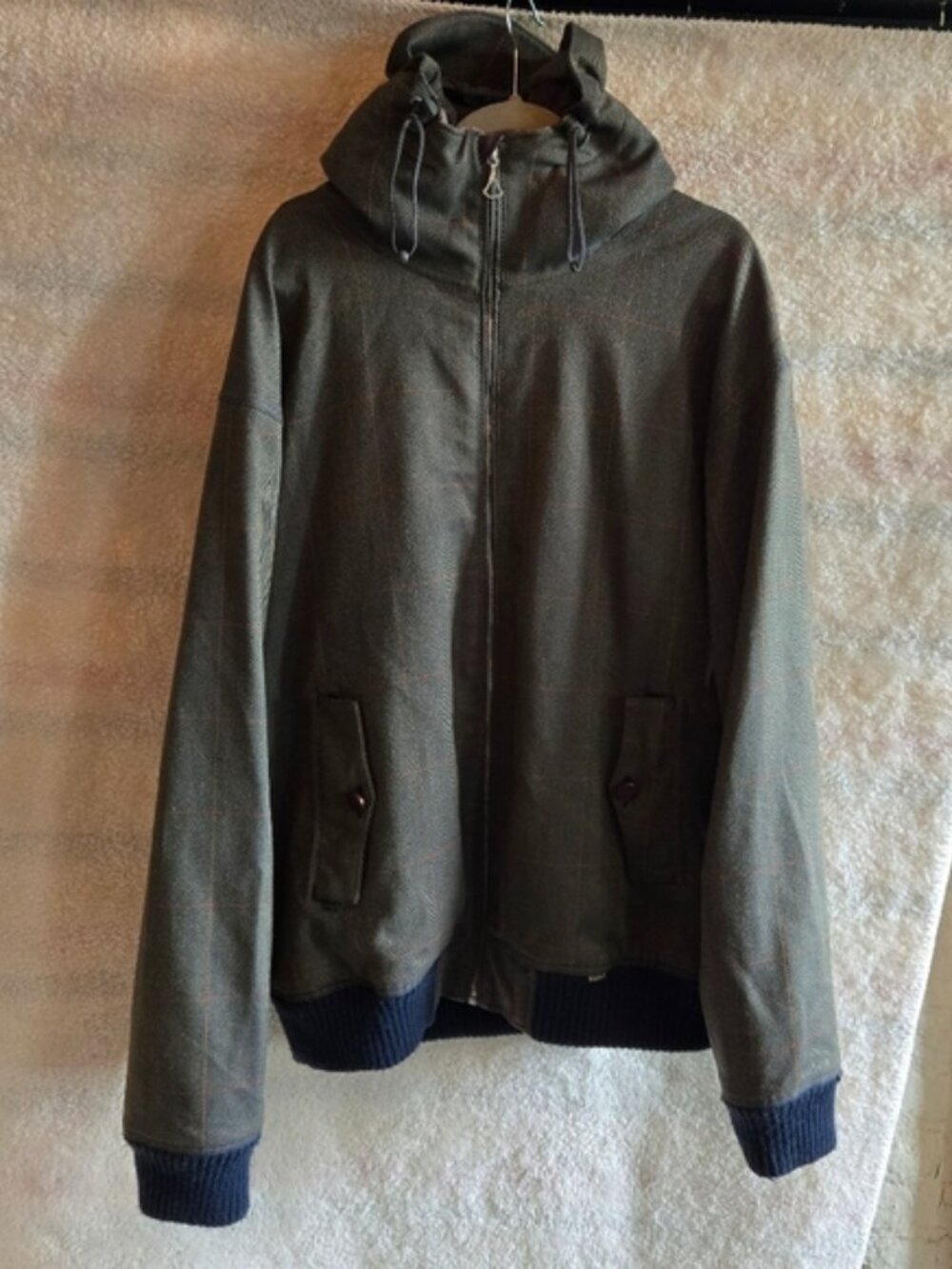 Holden Men's Hooded Winter Jacket - Olive Green Tweed